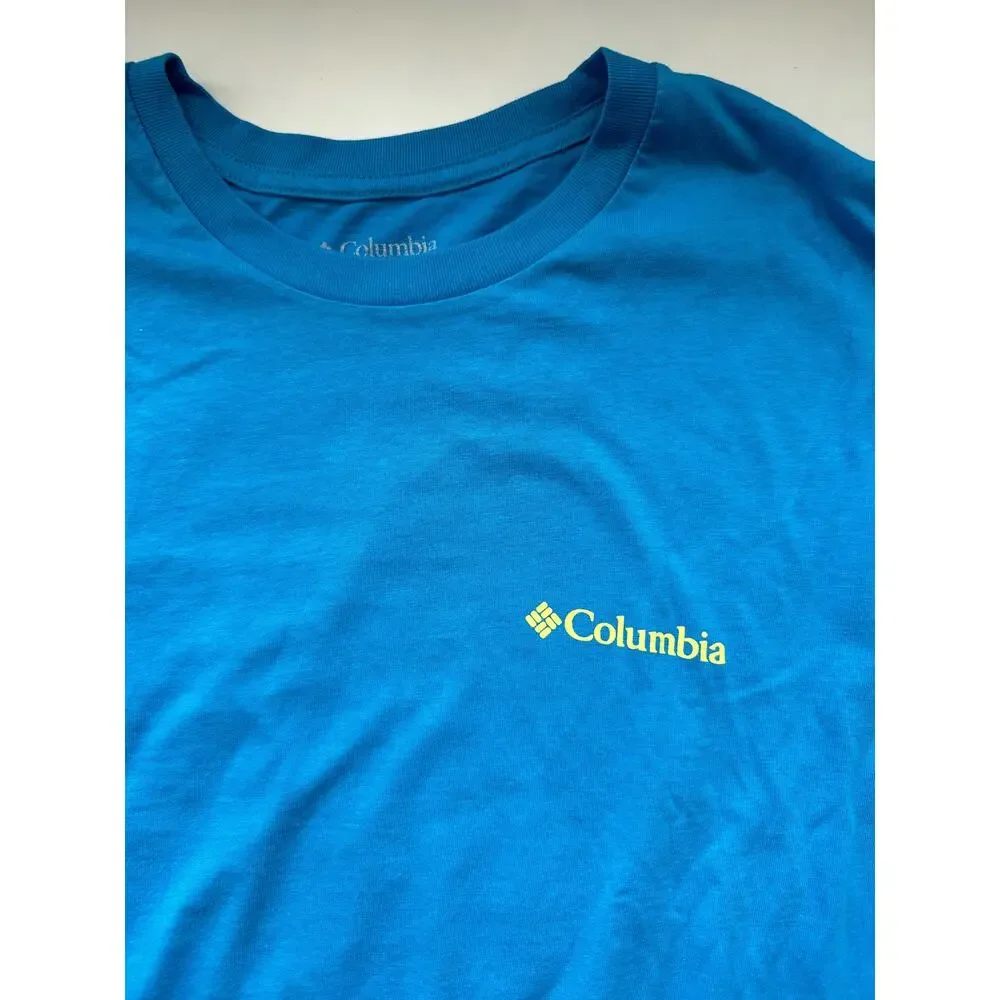 Men's Columbia Short Sleeve T-shirt in Blue, Size XL
